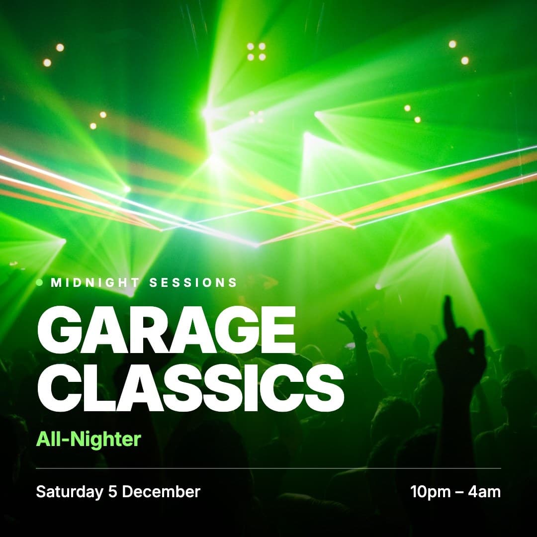 Garage Classics All-Nighter at Arch 2, Sat 5 Dec